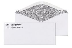 #10 white tinted envelopes with printed logo